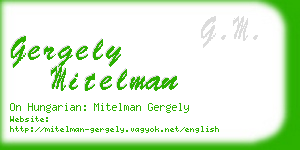 gergely mitelman business card